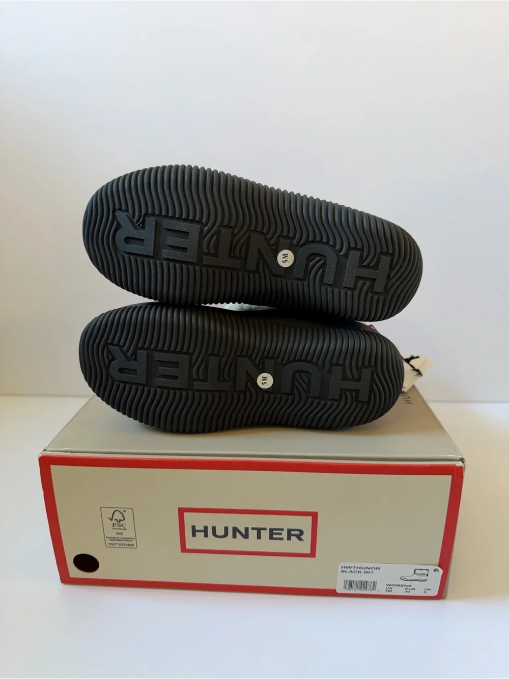 Hunter Women's Thunor Waterproof Rain Boots (Black) (Sz 5) NWB New